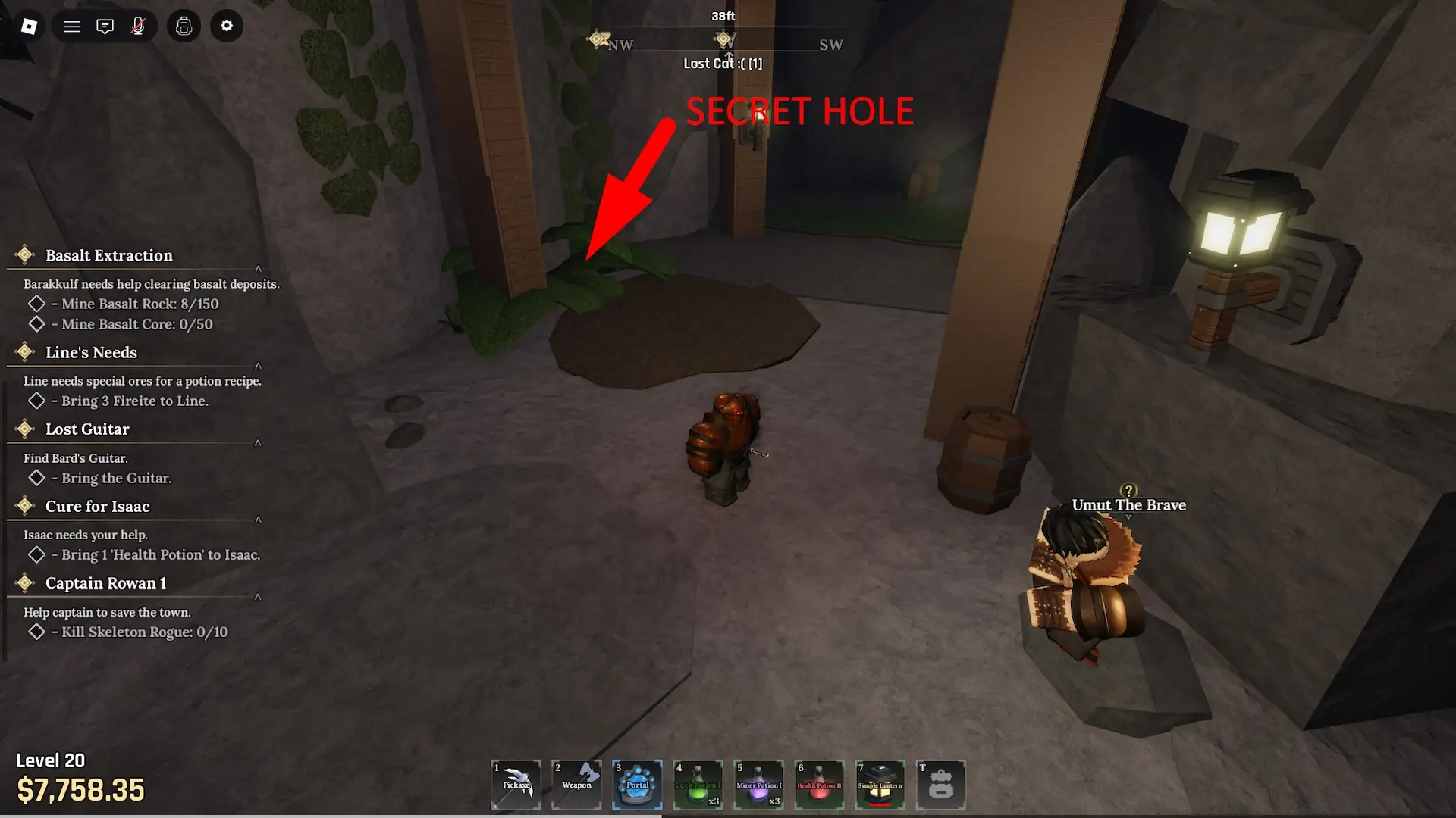 Where to find the bard's guitar in The Forge Roblox experience.