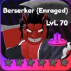 Berserker (Enraged) unit in the Universal Tower Defense Roblox experience