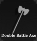 Double Battle Axe weapon in The Forge Roblox experience