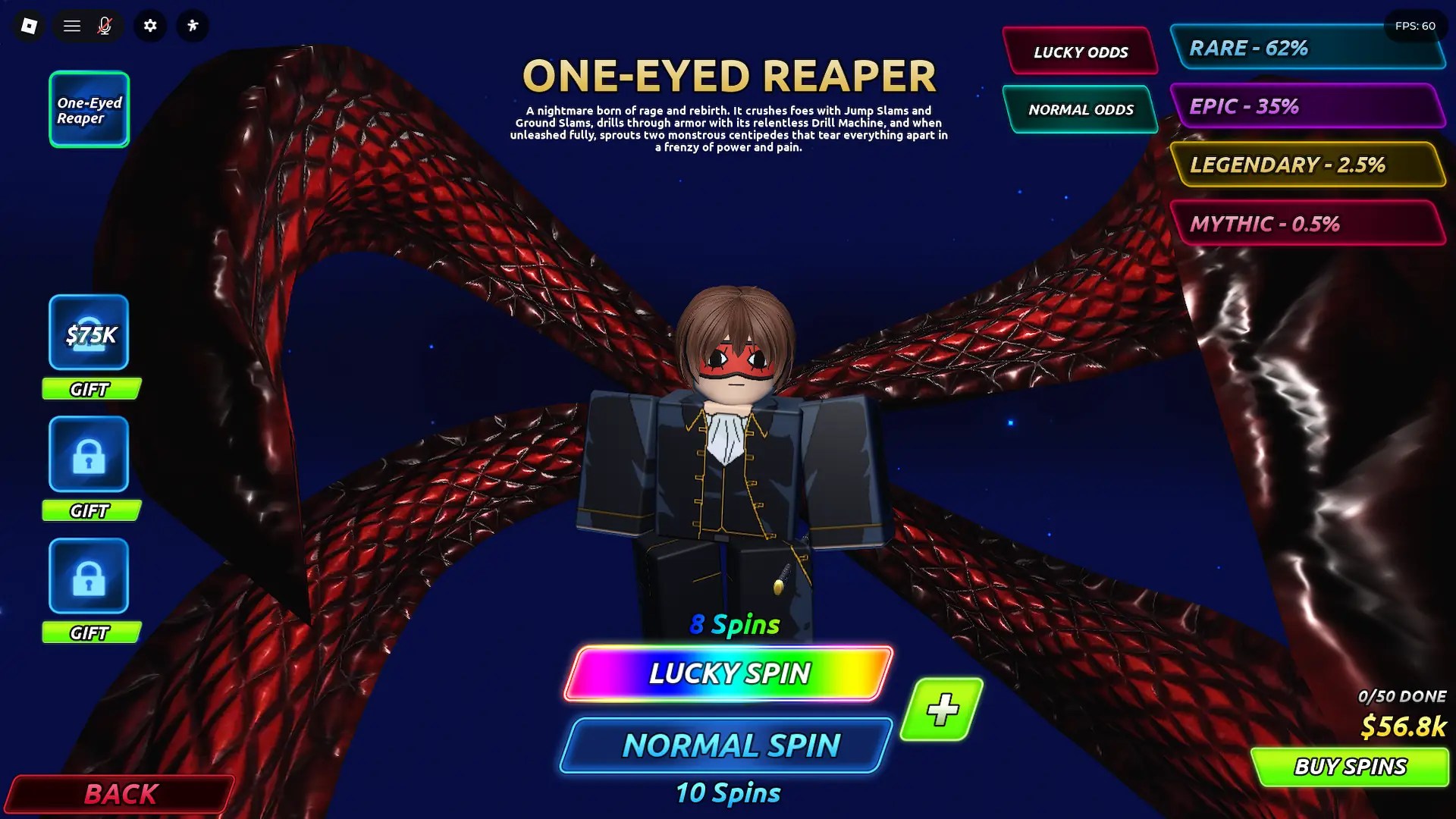 How to get weapons and weapon spins in the Anime Final Quest Roblox experience