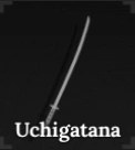 Uchigatana weapon in The Forge Roblox experience