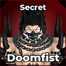 Doomfist unit from the Be The Final Boss Roblox experience