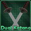 Dual Katana weapon in the Lineage Piece Roblox experience