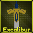 Excalibur weapon in the Lineage Piece Roblox experience