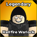 Hellfire Warlock unit from the Be The Final Boss Roblox experience