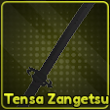 Tensa Zangetsu weapon in the Lineage Piece Roblox experience