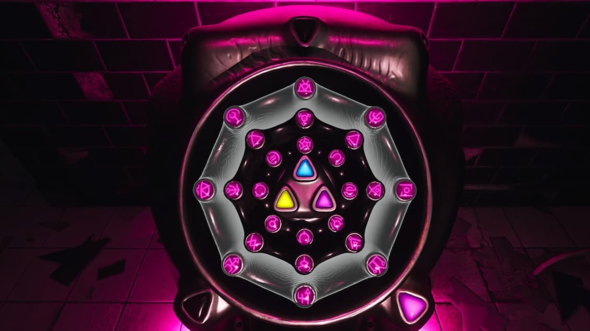 A solved Pink Prism Charging Station puzzle in The Sinking City 2