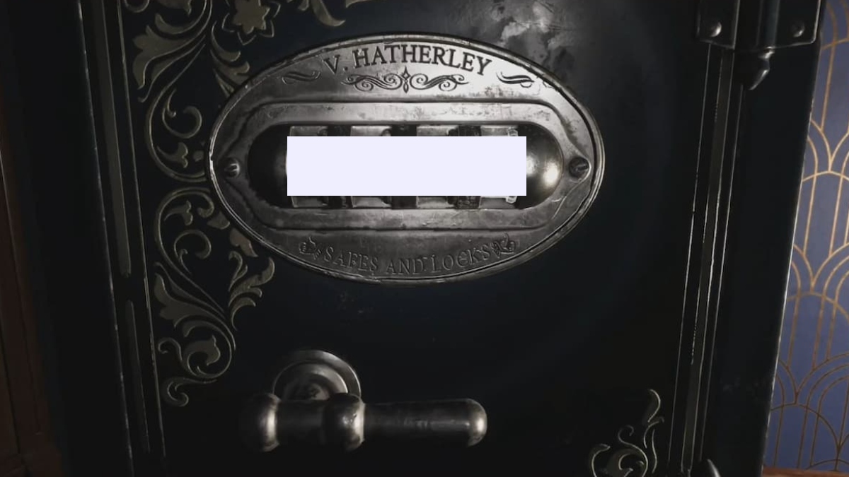 An edited image of a locked safe in The Sinking City 2