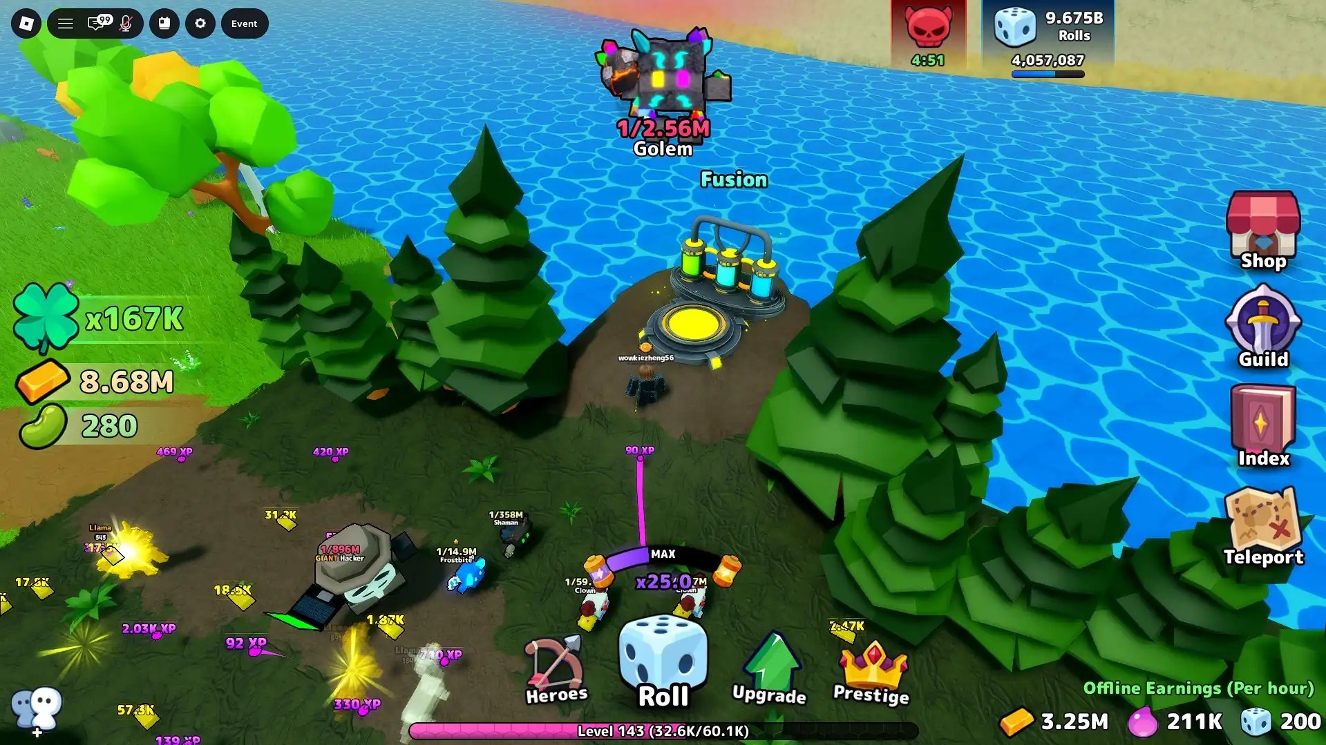Fusion Machine location in Heroes RNG Roblox experience