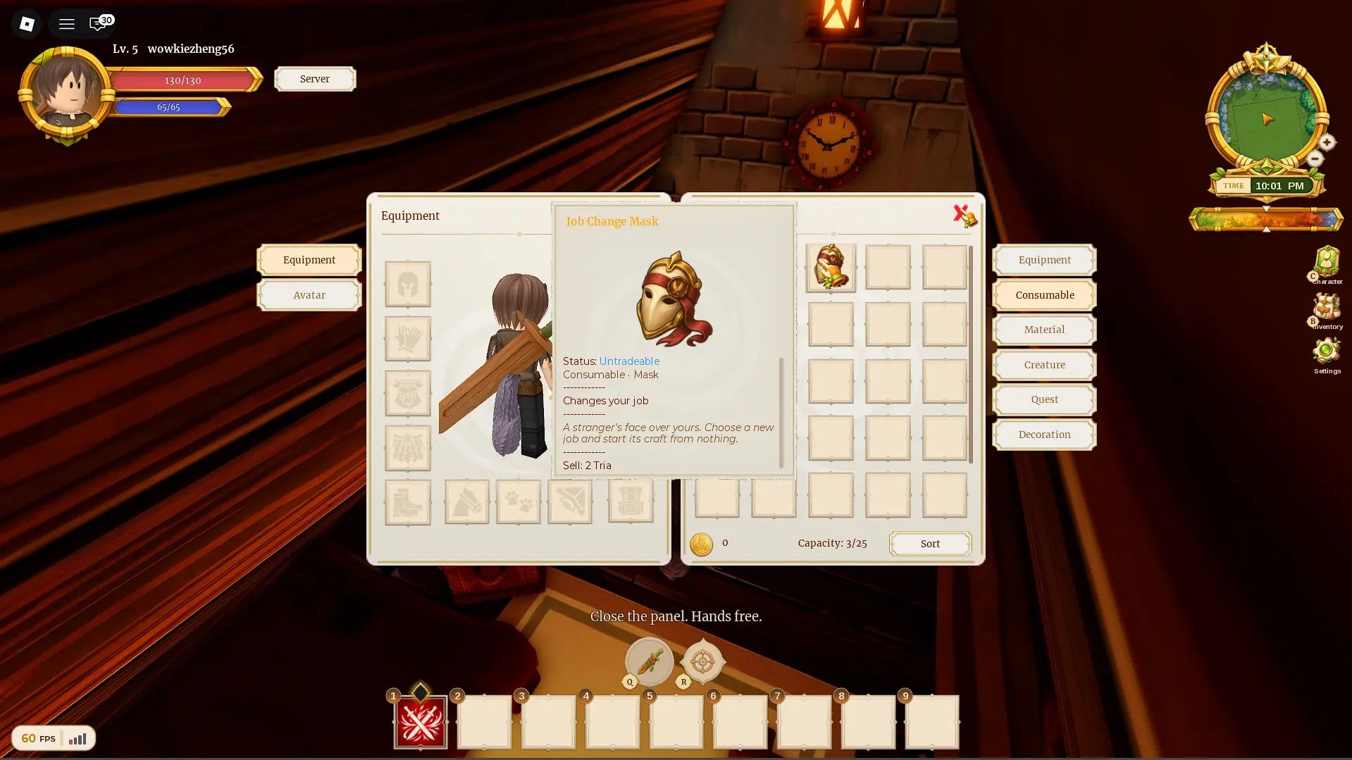 How to change your job / class in The Portal Roblox experience