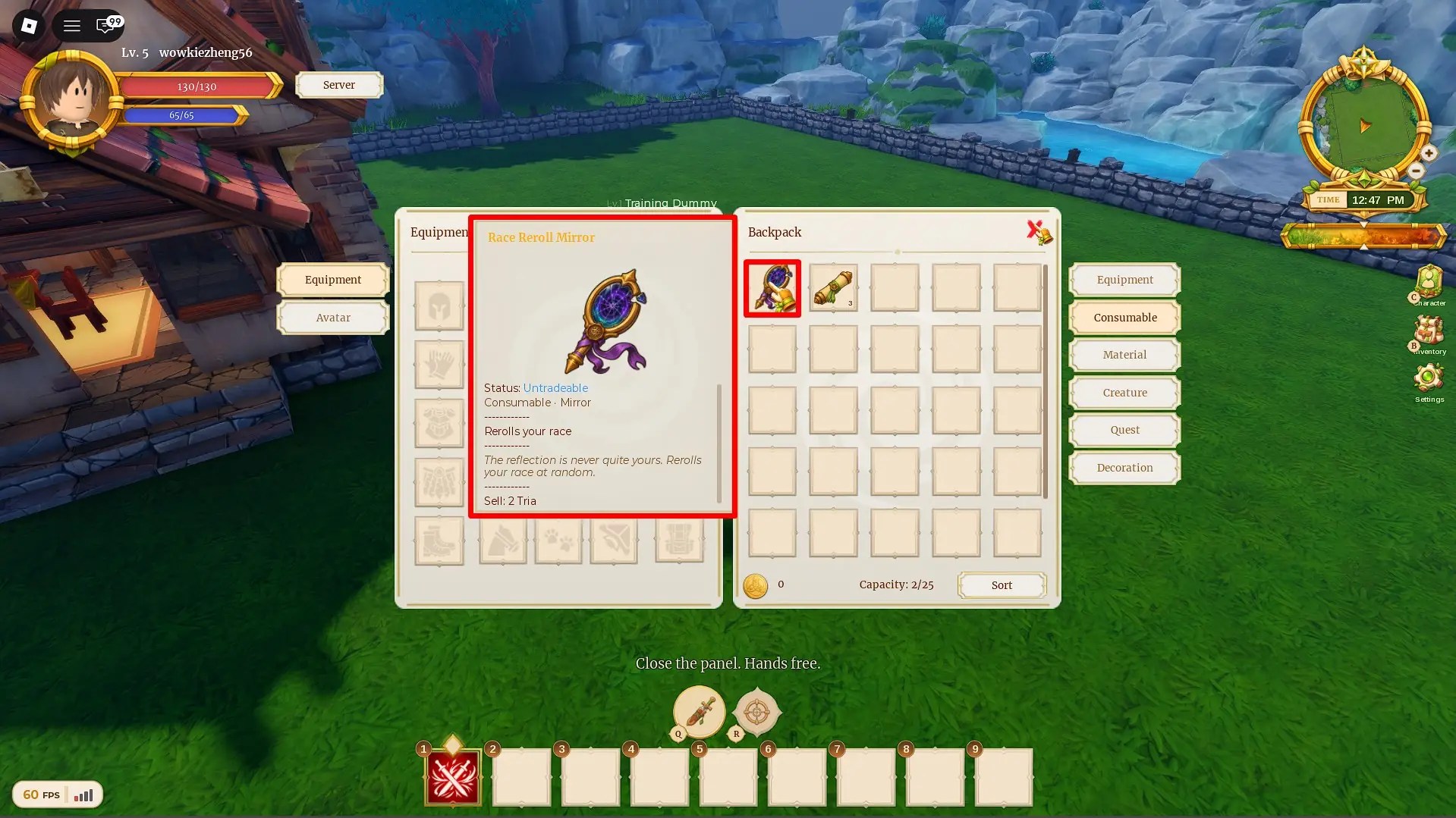 How to change your race in The Portal Roblox experience