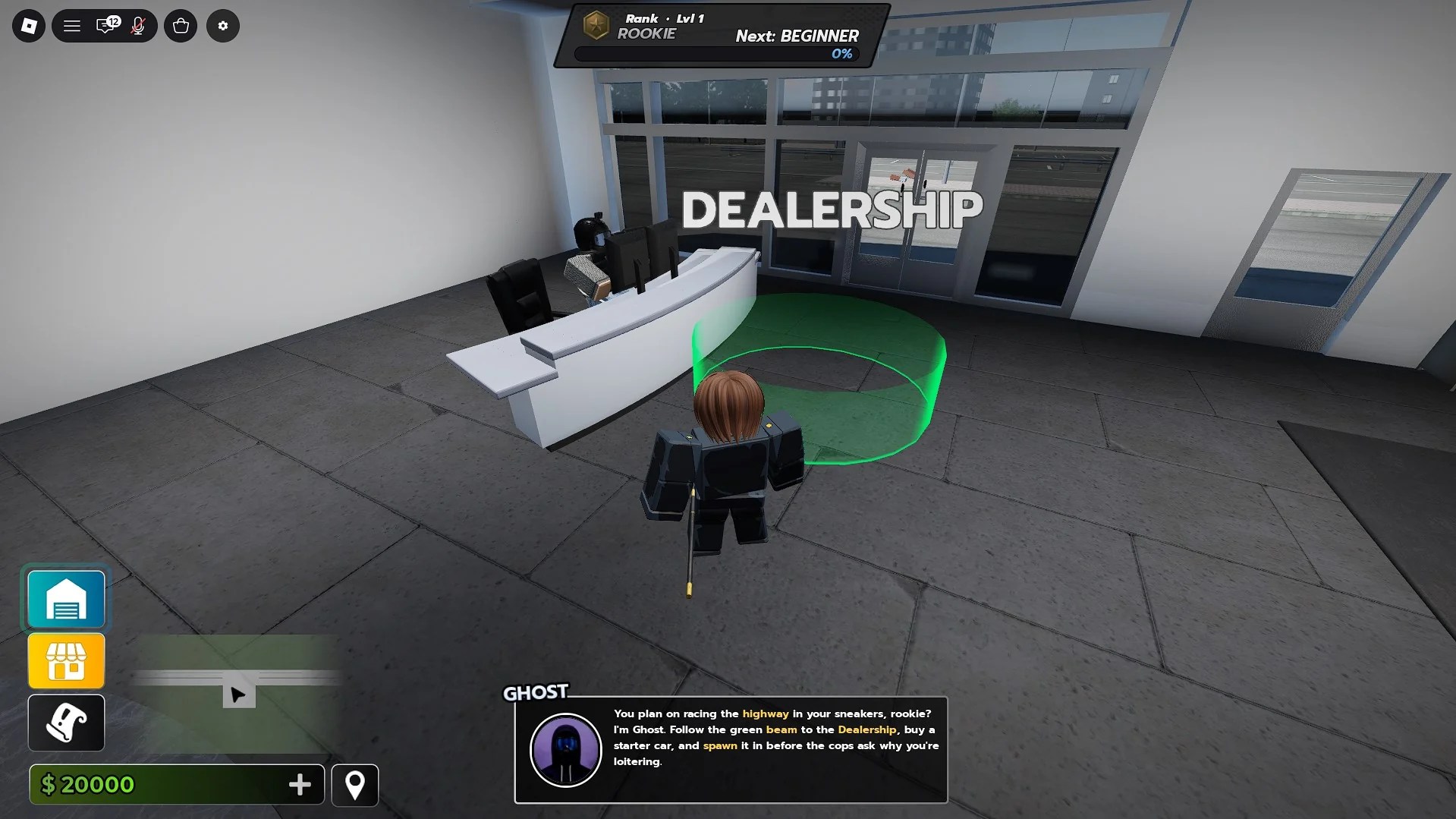 How to buy cars in the Ghost Driver Roblox experience