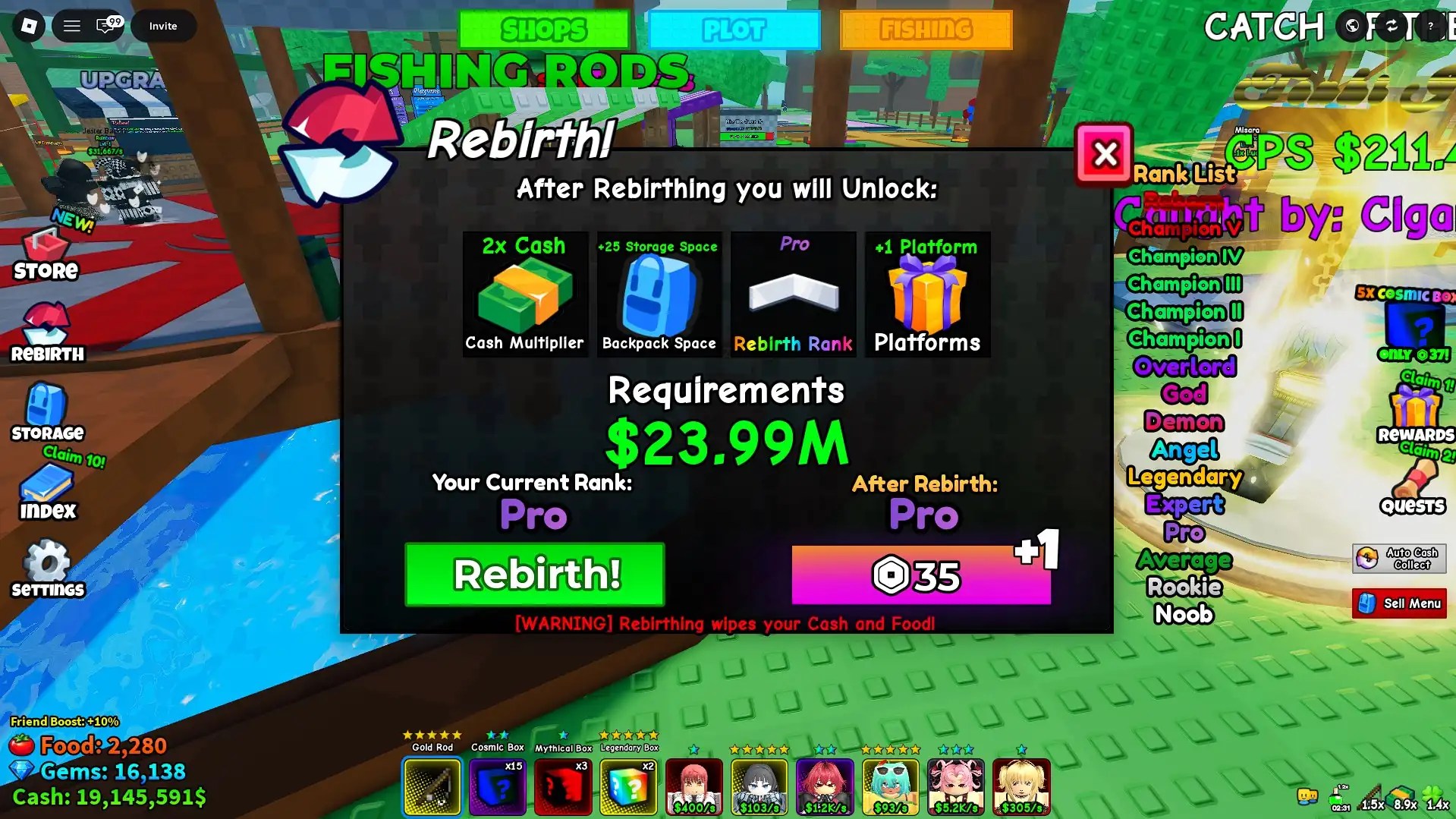 How to rebirth in Fish an Anime RNG