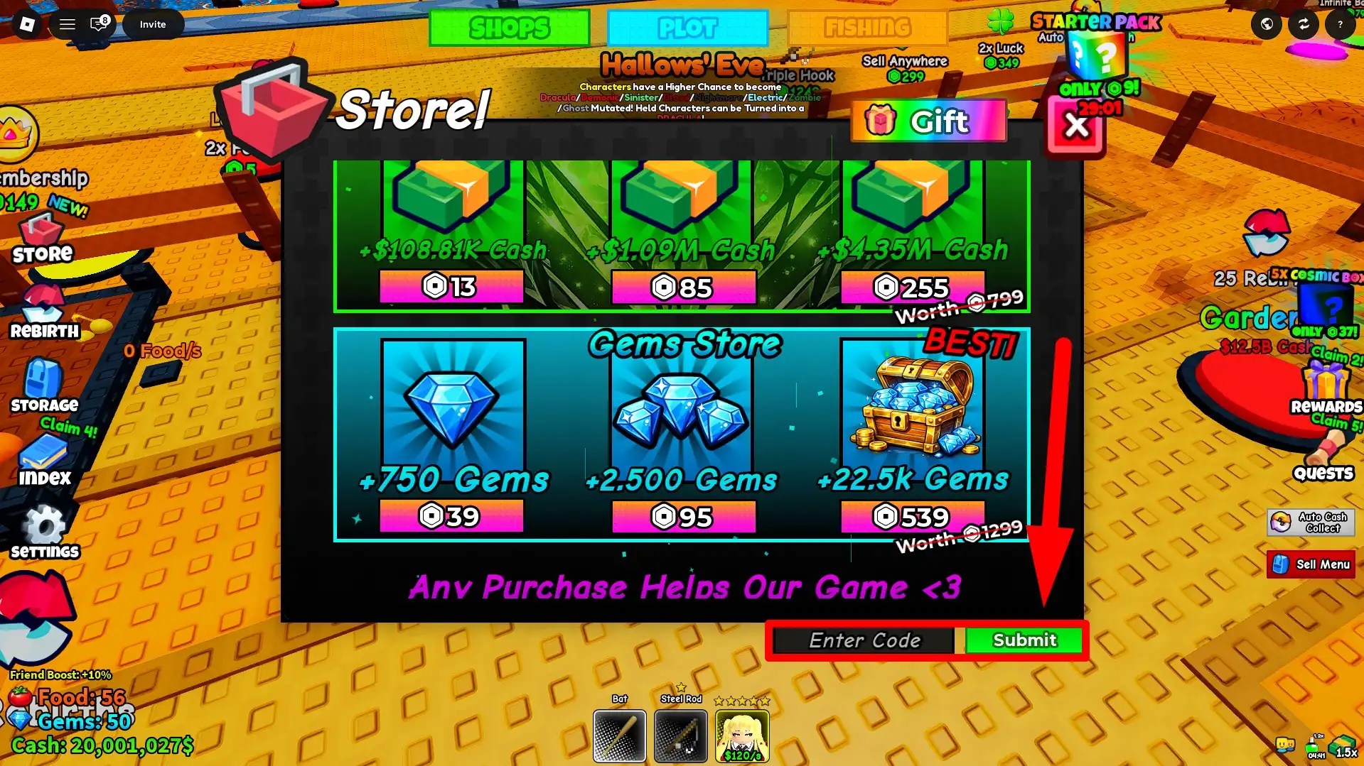 How to redeem Fish an Anime RNG codes