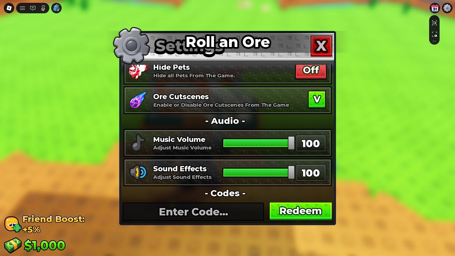 How to redeem Sell Ores codes