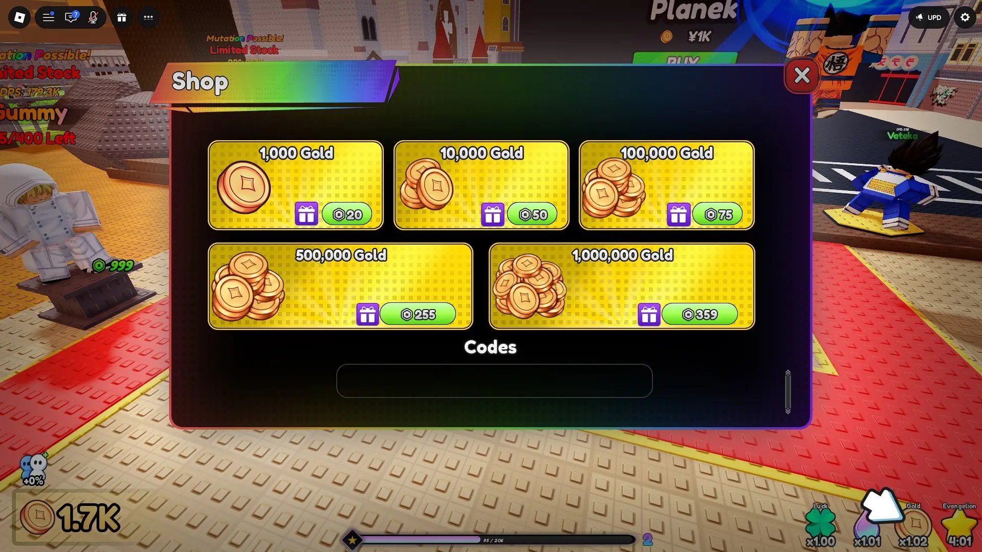 How to redeem Defeat Anime RNG codes