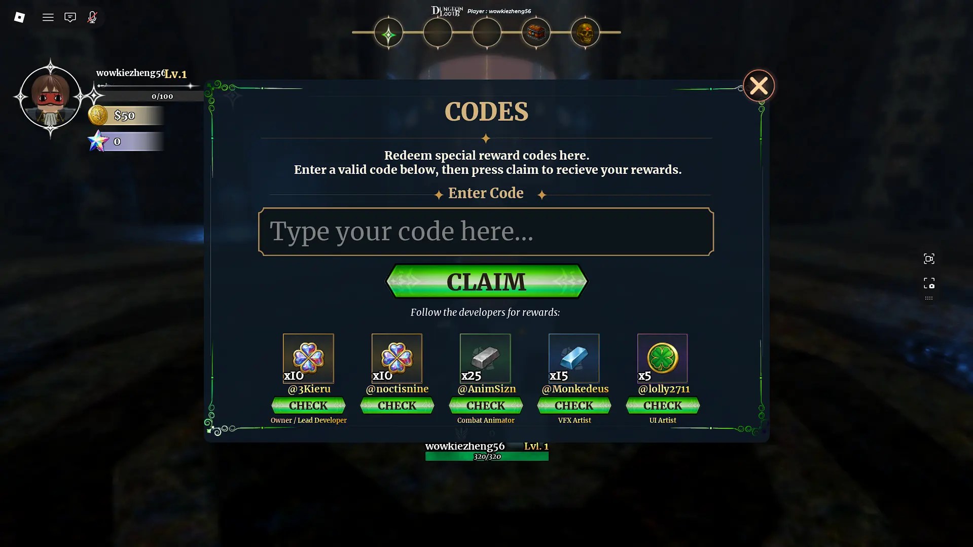 How to redeem Dungeon Lootr Codes