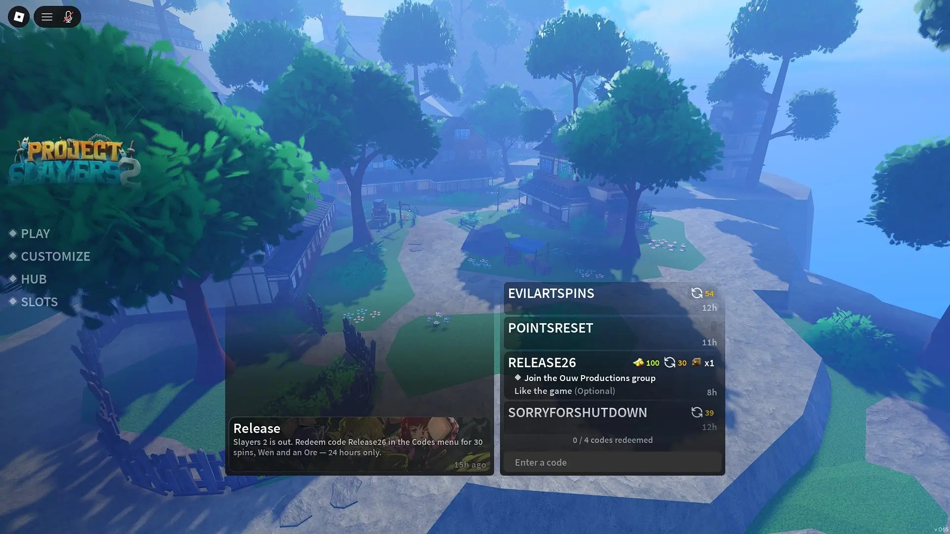 How to redeem Slayers 2 codes
