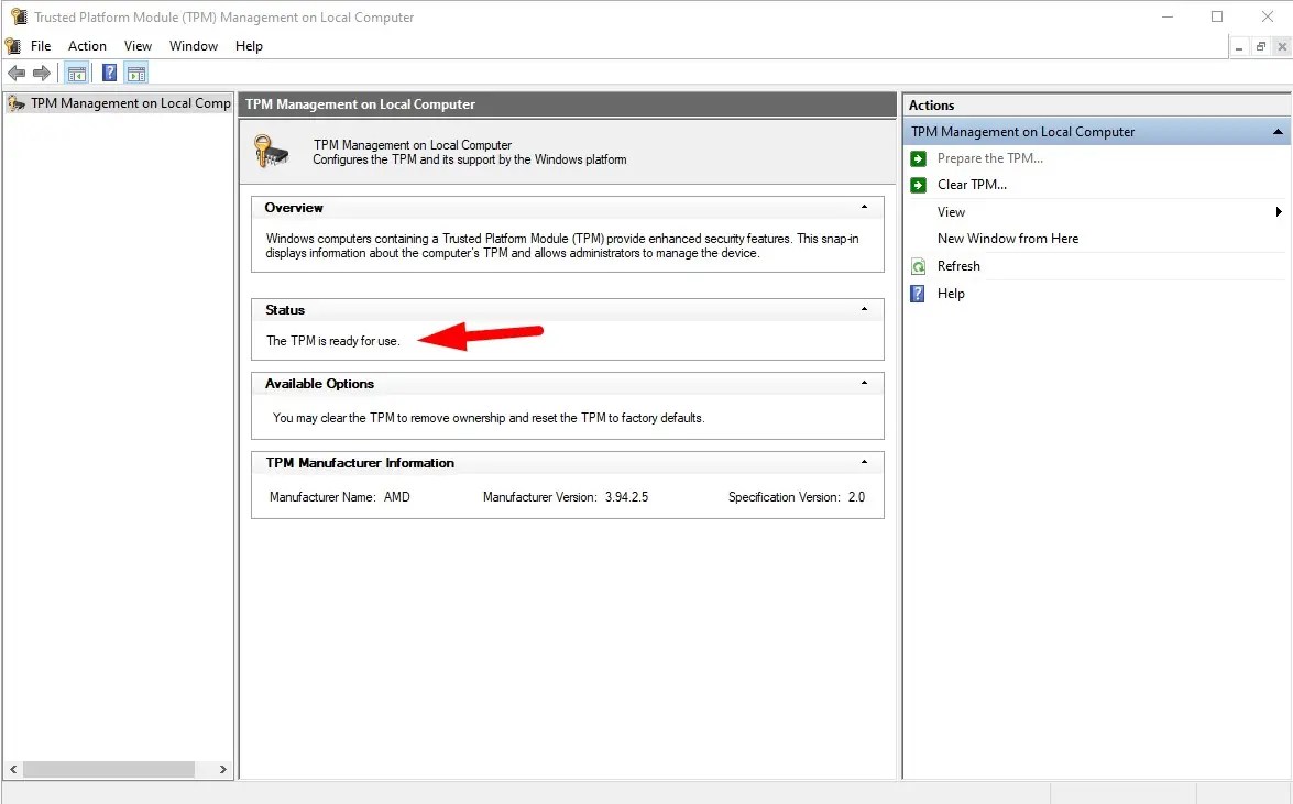 How to check TPM 2.0 for Call of Duty Modern Warfare 4