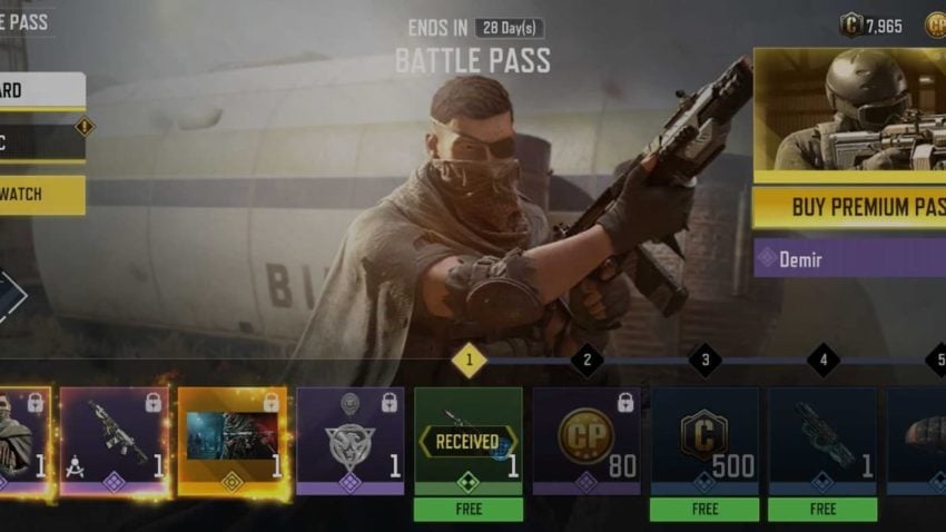 COD Mobile Season 7 Battle Pass free and premium rewards list