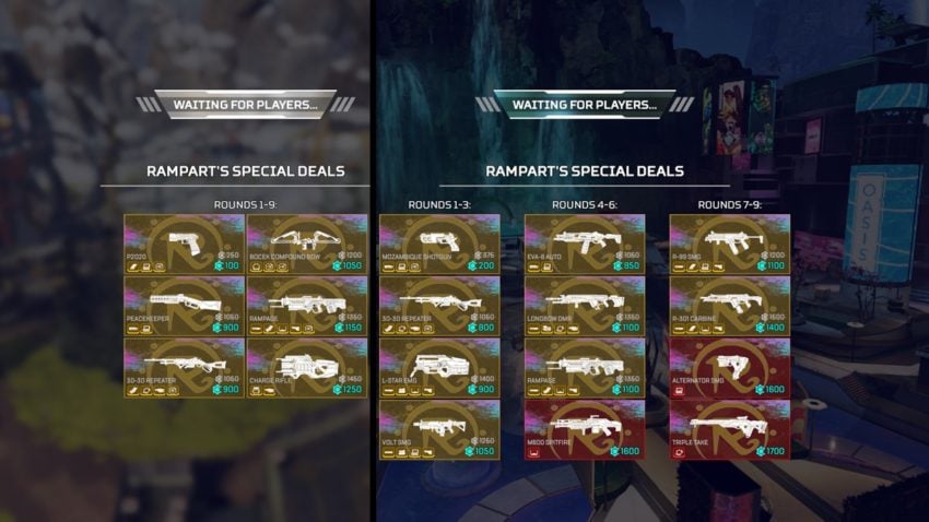 Rampart's Special Deals