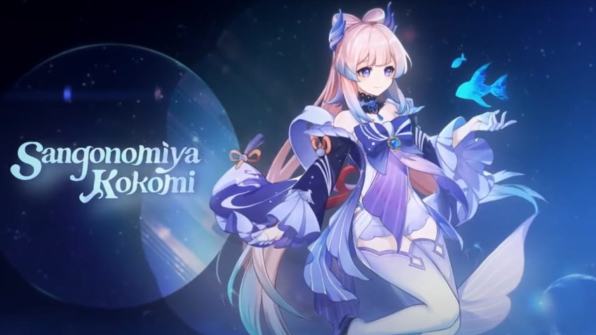 This image has an empty alt attribute; its file name is Genshin-Impact-Sangonomiya-Kokomi-850x478.jpg