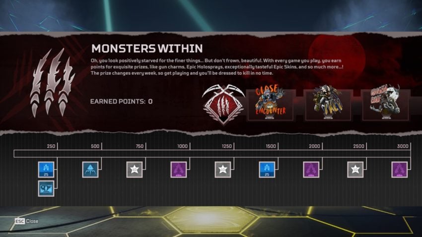 Monsters Within Prize Tracker Week 1