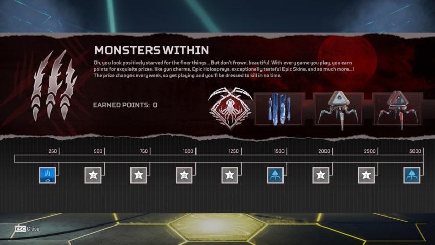 Monsters Within Prize Tracker Week 2