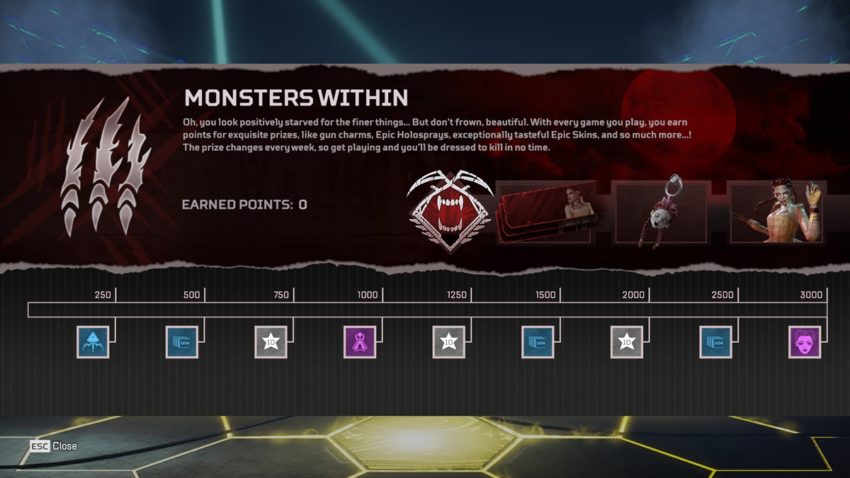 Monsters Within Prize Tracker Week 3