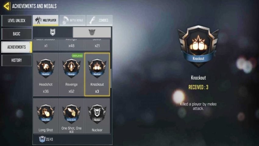 How to earn Knockout medal in COD Mobile