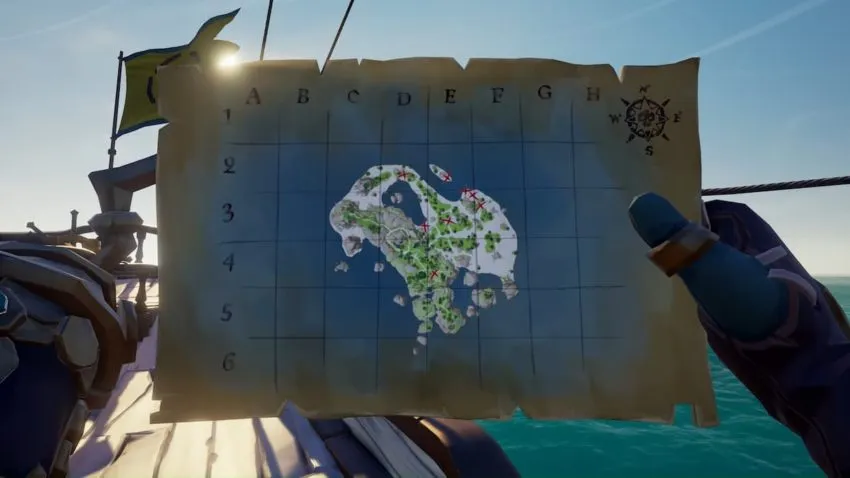 How to bury treasure and get Treasure Stash map in Sea of Thieves