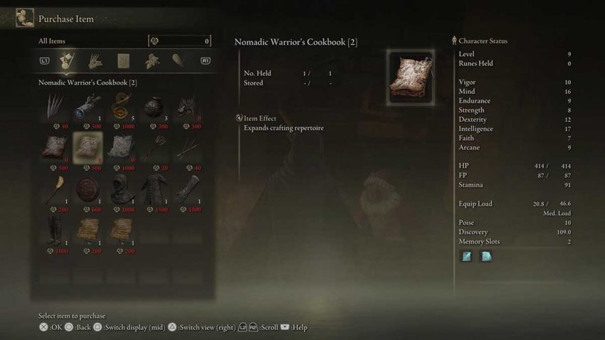 what-does-nomadic-warriors-cookbook-2-unlock-elden-ring