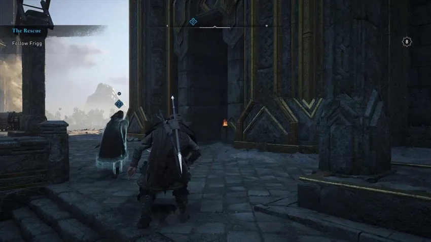 step-1-follow-frigg-to-the-castle-assassins-creed-valhalla-dawn-of-ragnarok