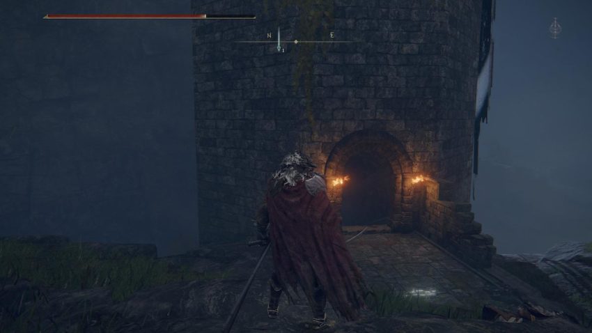 Screenshot of Elden Ring showing the tower housing the Arrow's Reach talisman
