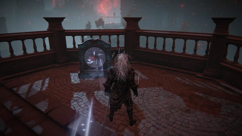 Screenshot of Elden Ring showing a teleporter