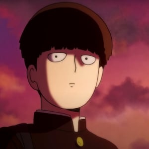 Mob standing in a sunset