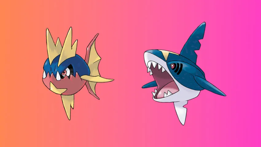 Carvanha / Sharpedo Water-type Piranha and Shark Pokémon