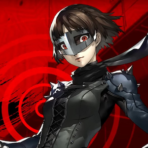 Makoto in battle costume and mask