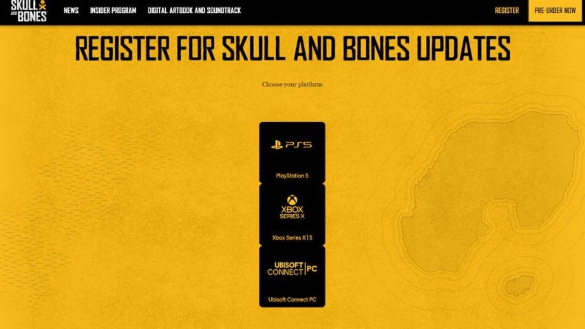 signup page for skull and bones live tests