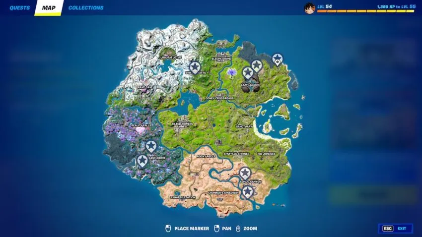 Fortnite's island map