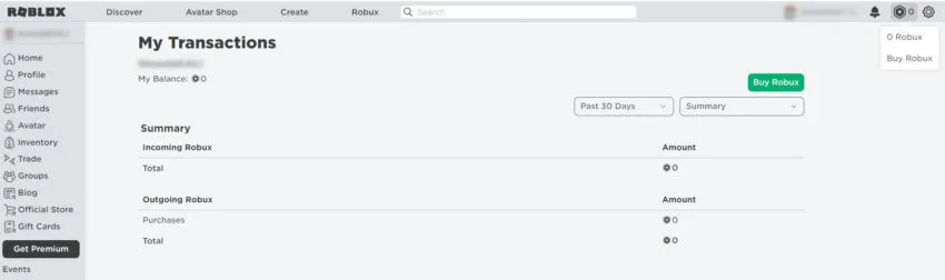 How to View Purchase History in Roblox