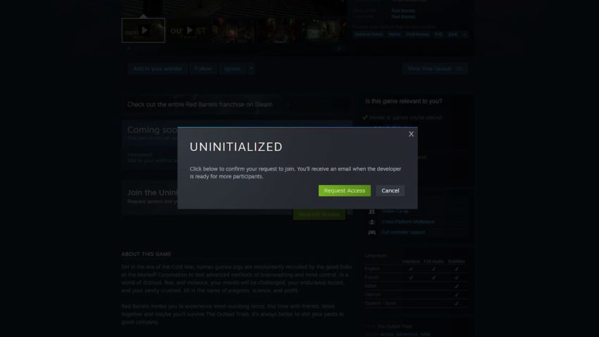 Outlast Trials Closed Beta signups now open