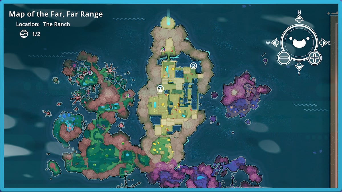 Area Map of Slime Rancher (Haven't explored The Moss Blanket, The