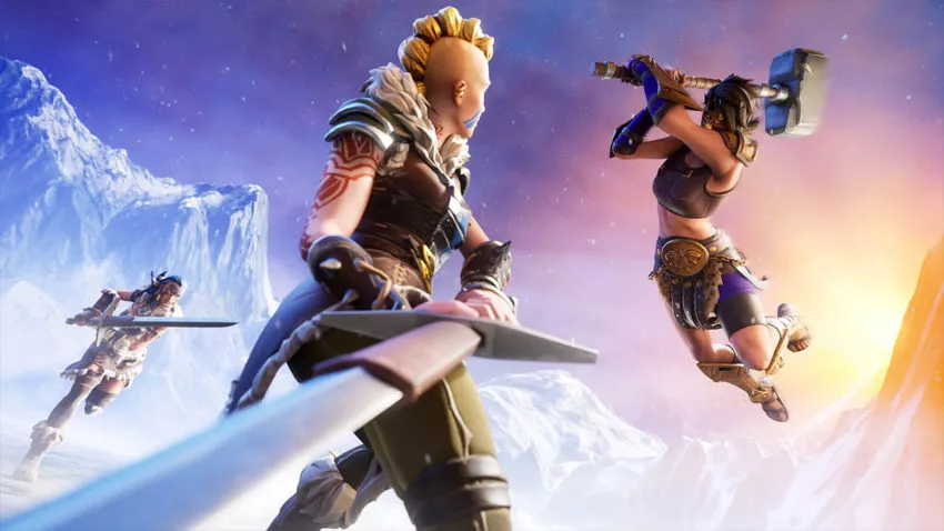Fortnite artwork showing characters fighting