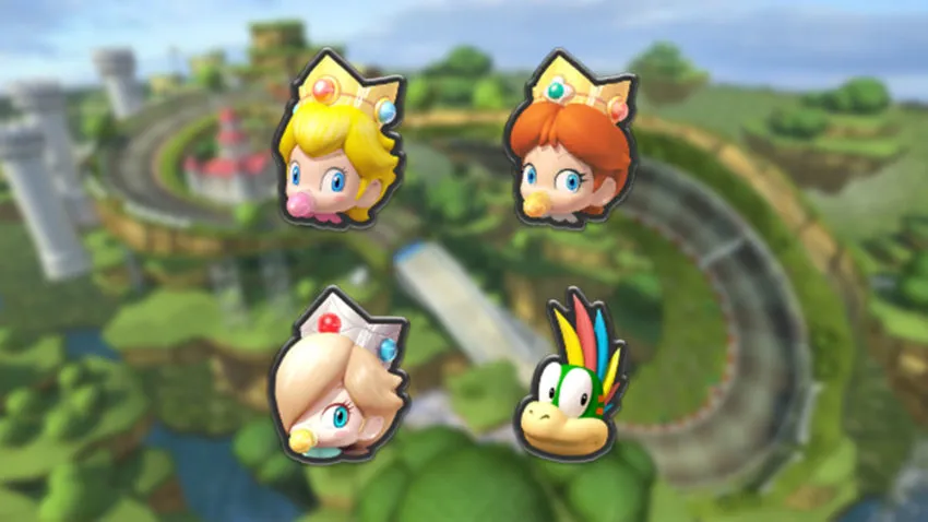 Mario Kart 8 Delux Baby Peach Baby Daisy Baby Rosalina Lemmy