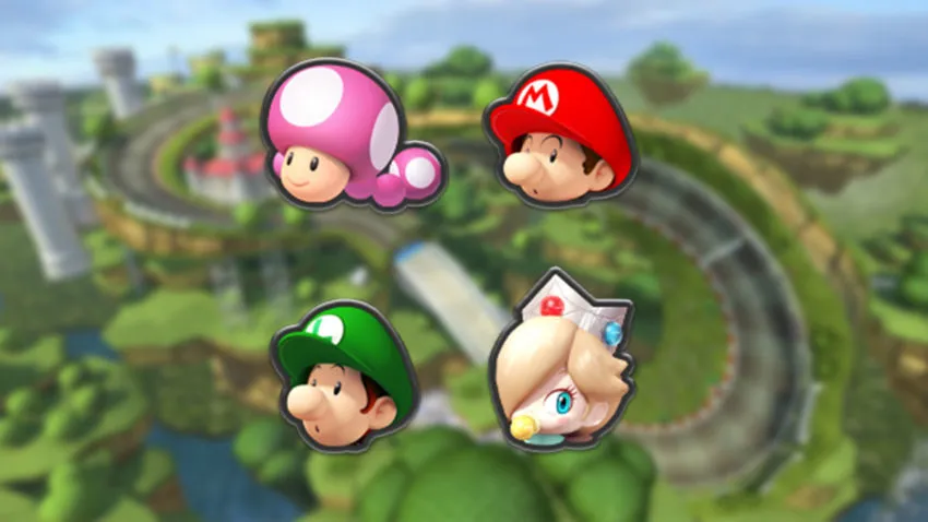 Mario Kart 8 Delux Peachette Baby Mario Baby Luigi Baby Rosalina